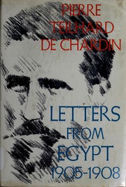 Front cover of Letters from Egypt, 1905-1908 by Pierre Teilhard de Chardin