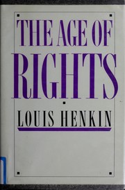 Front cover of The age of rights by Louis Henkin