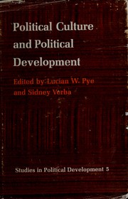 Front cover of Political culture and political development by Pye, Lucian W.