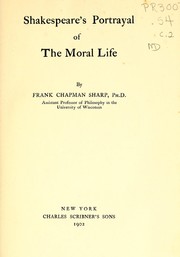 Front cover of Shakespeare's Portrayal of Moral Life by Frank Sharp