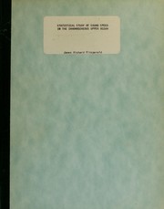 Front cover of Statistical study of sound speed in the inhomogenous upper ocean by James Richard Fitzgerald