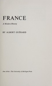 Cover of France by Albert Léon Guérard