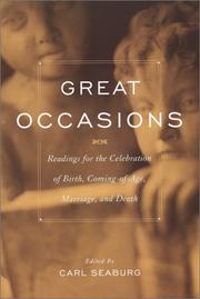 Cover of Great occasions by Carl Seaburg