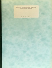 Front cover of Laboratory investigation of electrical dissipation of warm fog by Leslie Bruce Herman