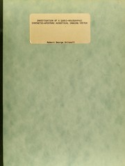 Front cover of Investigation of a quasi-holographic synthetic-aperture acoustical imaging system by Robert George Driscoll
