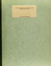 Front cover of Elastic constants of polycrystalline vanadium-iron alloys by John Joesph Donegan
