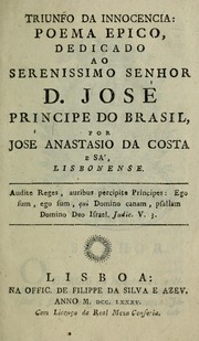 Front cover of Triunfo da innocencia by José Anastacio da Costa e Sá