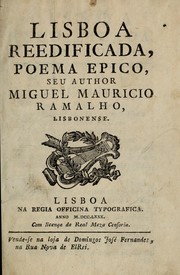 Front cover of Lisboa reedificada by Miguel Mauricio Ramalho