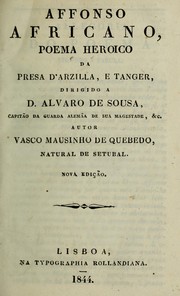 Front cover of Affonso africano by Vasco Mausinho de Quebedo