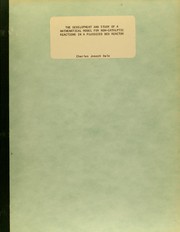 Front cover of The development and study of a mathematical model for non-catalytic reactions in a fludized bed reactor by Charles Joseph Dale