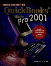 Front cover of Introduction to Quickbooks Pro 2001 Student Edition with CD's 2002 by Sleeter