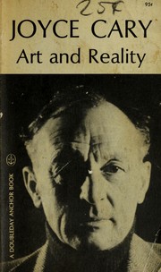 Cover of Art and reality by Joyce Cary