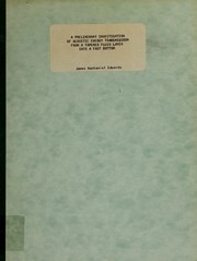 Front cover of A preliminary investigation of acoustic energy transmission from a tapered fluid layer into a fast bottom by James Nathaniel Edwards