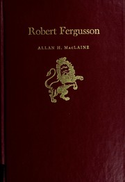 Cover of Robert Fergusson by Allan H. MacLaine
