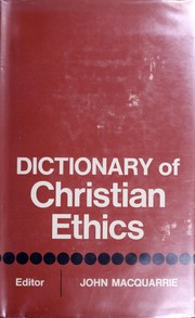 Front cover of Dictionary of Christian ethics by John Macquarrie