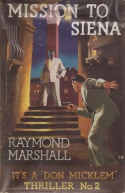 Front cover of Mission to Siena by James Hadley Chase