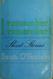 Front cover of I Remember! Short stories; a study in pleasure by Seán O'Faoláin