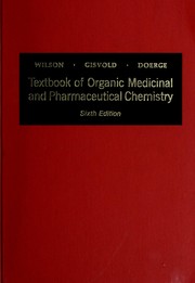 Front cover of Organic chemistry in pharmacy by Charles Owens Wilson