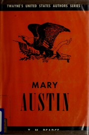Cover of Mary Hunter Austin by T. M. Pearce