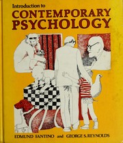 Cover of Introduction to contemporary psychology by Edmund J. Fantino