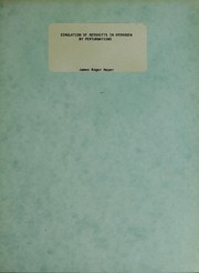 Front cover of Simulation of redshifts in hydrogen by perturbations by James Roger Meyer