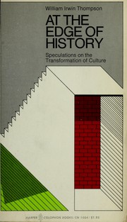 Front cover of At the edge of history by William Irwin Thompson
