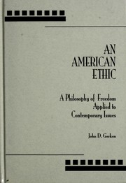 Cover of An American Ethic by John D. Gerken
