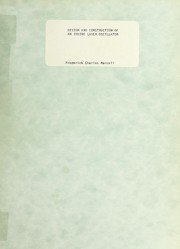 Front cover of Design and construction of an iodine laser oscillator by Frederick Charles Marcell