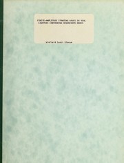 Front cover of Finite-amplitude standing waves in real cavities containing degenerate modes by Winfield Scott Slocum