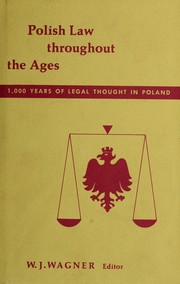 Front cover of Polish law throughout the ages by Wenceslas J. Wagner