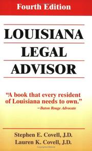 Front cover of The Louisiana legal advisor by Lauren K. Covell