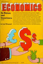 Front cover of Economics by G.Carl Wiegand