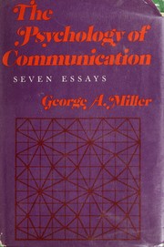 Cover of The psychology of communication by Miller, George A.