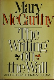 Front cover of The writing on the wall by Mary McCarthy
