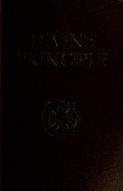 Cover of The divine principle by Sun Myung Moon
