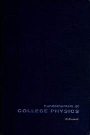 Front cover of Fundamentals of college physics by William Wallace McCormick