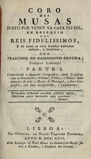 Front cover of Coro das musas junto por Venus na casa do sol by Francisco do Nascimento Silveira