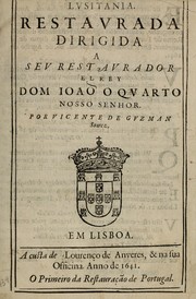 Front cover of Lusitania restaurada by Vicente de Gusmão Soares