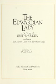 Cover of The Edwardian lady by Ina Taylor