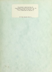 Front cover of Preliminary investigation of collisional de-excitation rates for the (3)D-(3)P transition in helium I and (2)F-(2)D transition in helium II by William Douglas Harris