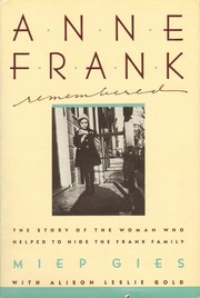 Front cover of Anne Frank remembered by Miep Gies