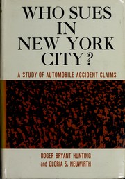 Front cover of Who sues in New York City? by Joint Committee on Court Calendar Congestion.
