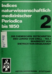 Front cover of Die chemischen Zeitschriften des Lorenz von Crell by Unknown