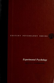 Front cover of Experimental psychology by Benton J. Underwood