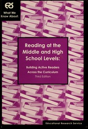 Front cover of Reading at the middle and high school levels by Wilson, Elizabeth A.