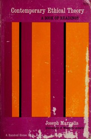 Front cover of Contemporary ethical theory; a book of readings by Joseph Margolis