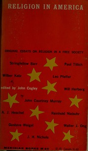 Front cover of Religion in America by John Cogley