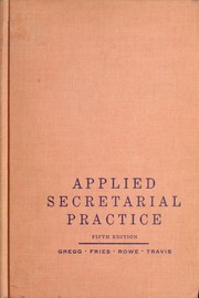 Cover of Applied secretarial practice by John Robert Gregg