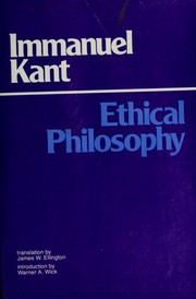 Cover of Ethical Philosophy by Immanuel Kant