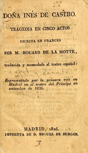 Front cover of Doña Inés de Castro by La Motte M. de